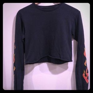 Black Tilly’s Cropped Flame Tee